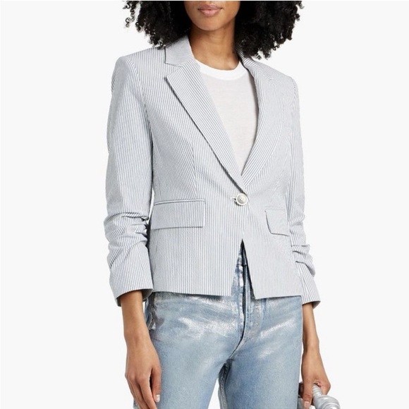 Veronica Beard Light Gray Hosanna Dickey Jacket - Picture 1 of 16